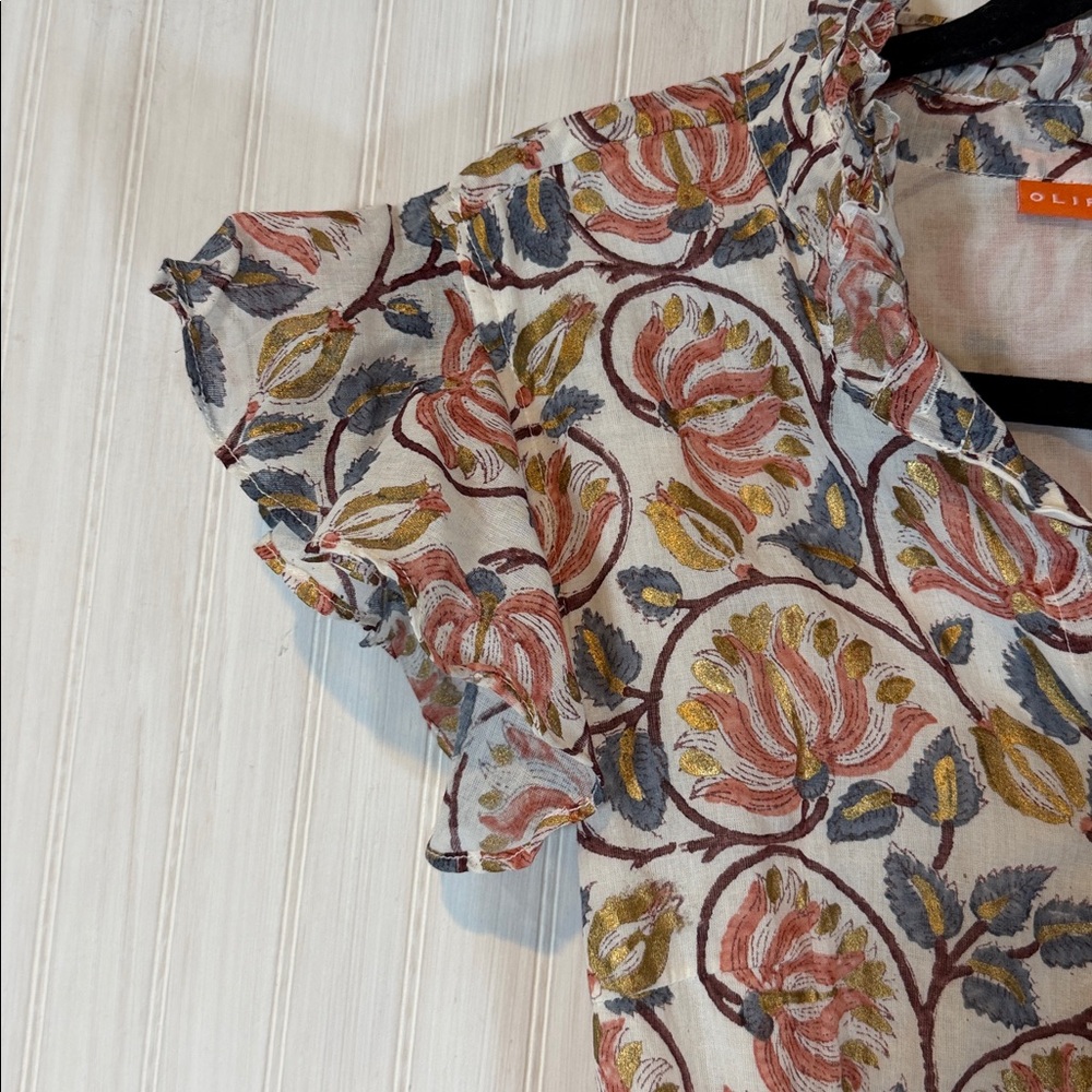 OLIPANT RUFFLE COLLAR BUTTON MAXI- MONTENEGRO COR… - image 8